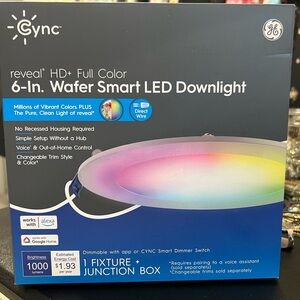 Cync 6-In. Wafer Smart LED Downlight - Multicolor NWT